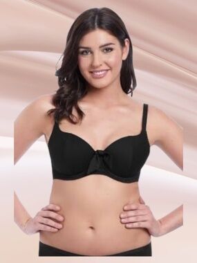 FREYA Nouveau AS6700 Black Bikini Top 32DDD (E) Lightly Lined. NWOT